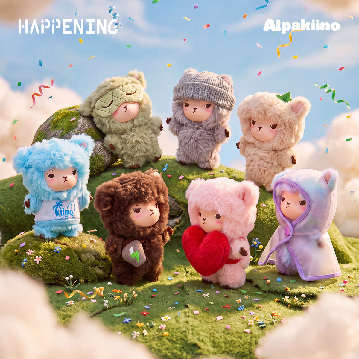 Alpakiino Emotion Cache Series Vinyl-Face Plush Pendant Blind Box