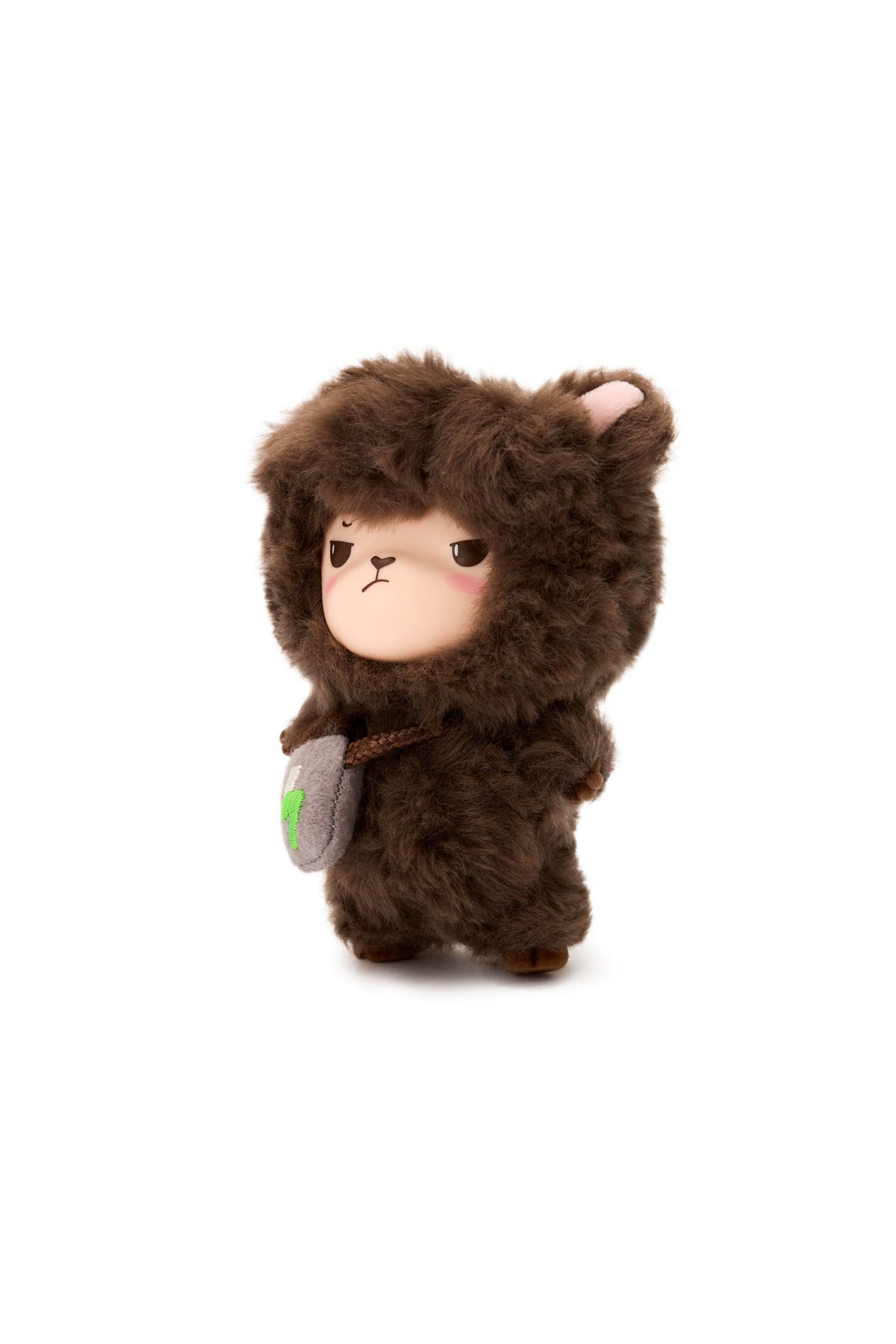 Alpakiino Emotion Cache vinyl-face plush pendant, Charging, left view