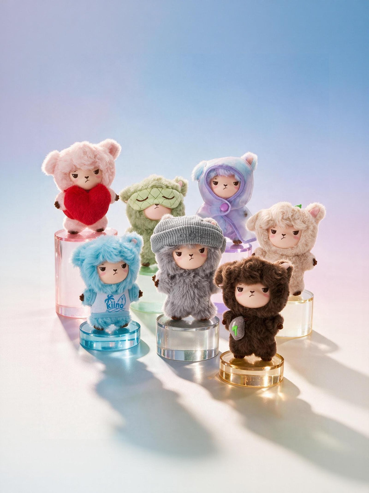 Alpakiino Emotion Cache vinyl-face plush pendant collection