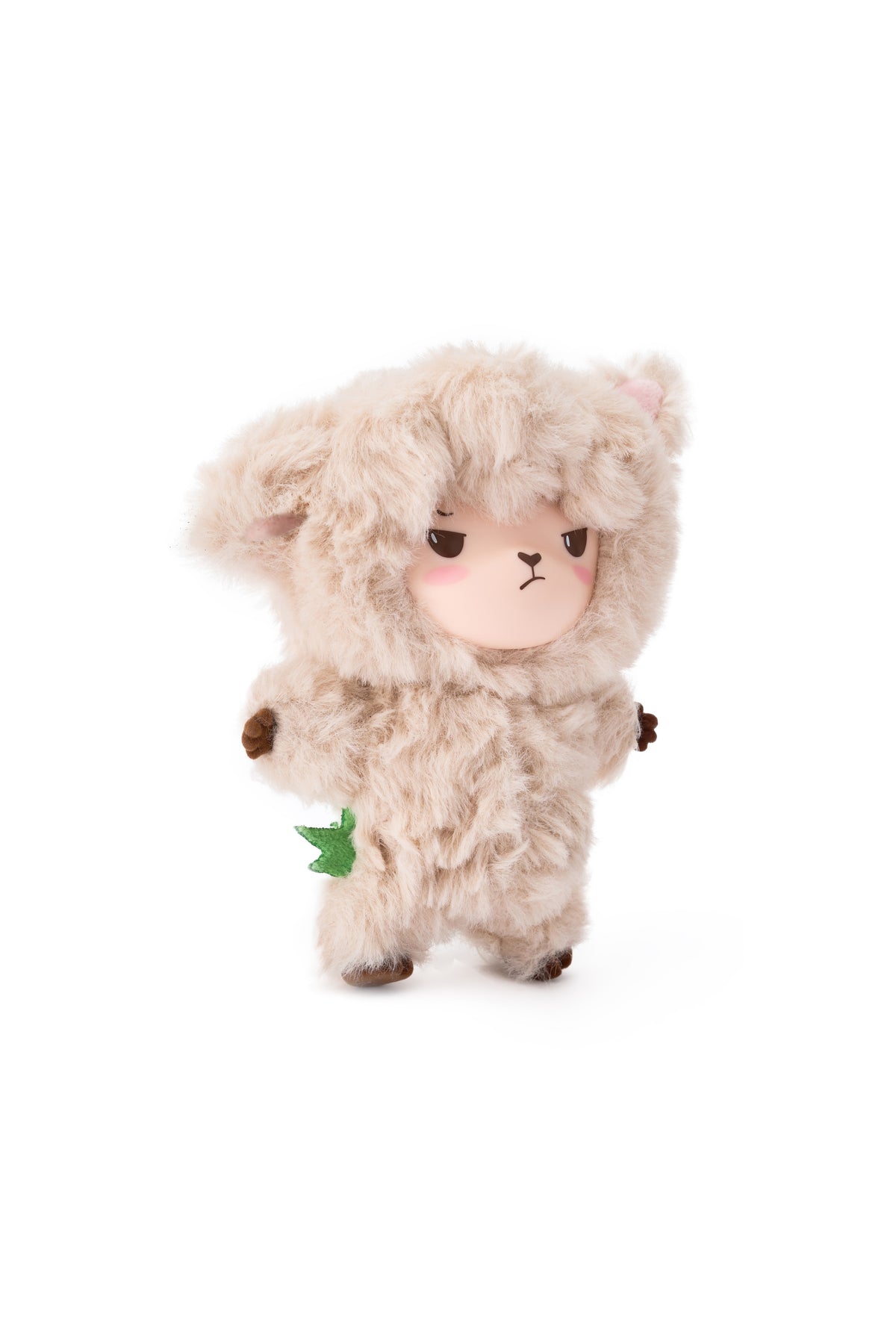 Alpakiino Emotion Cache vinyl-face plush pendant, Default Setting, right view