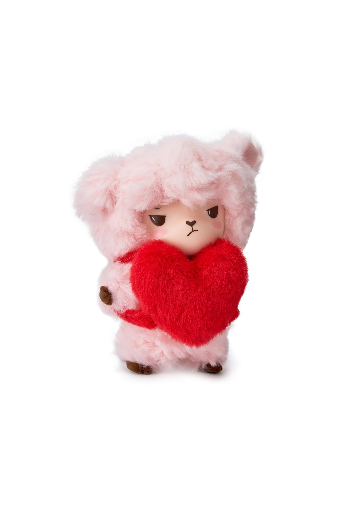 Alpakiino Emotion Cache vinyl-face plush pendant, Like, right view
