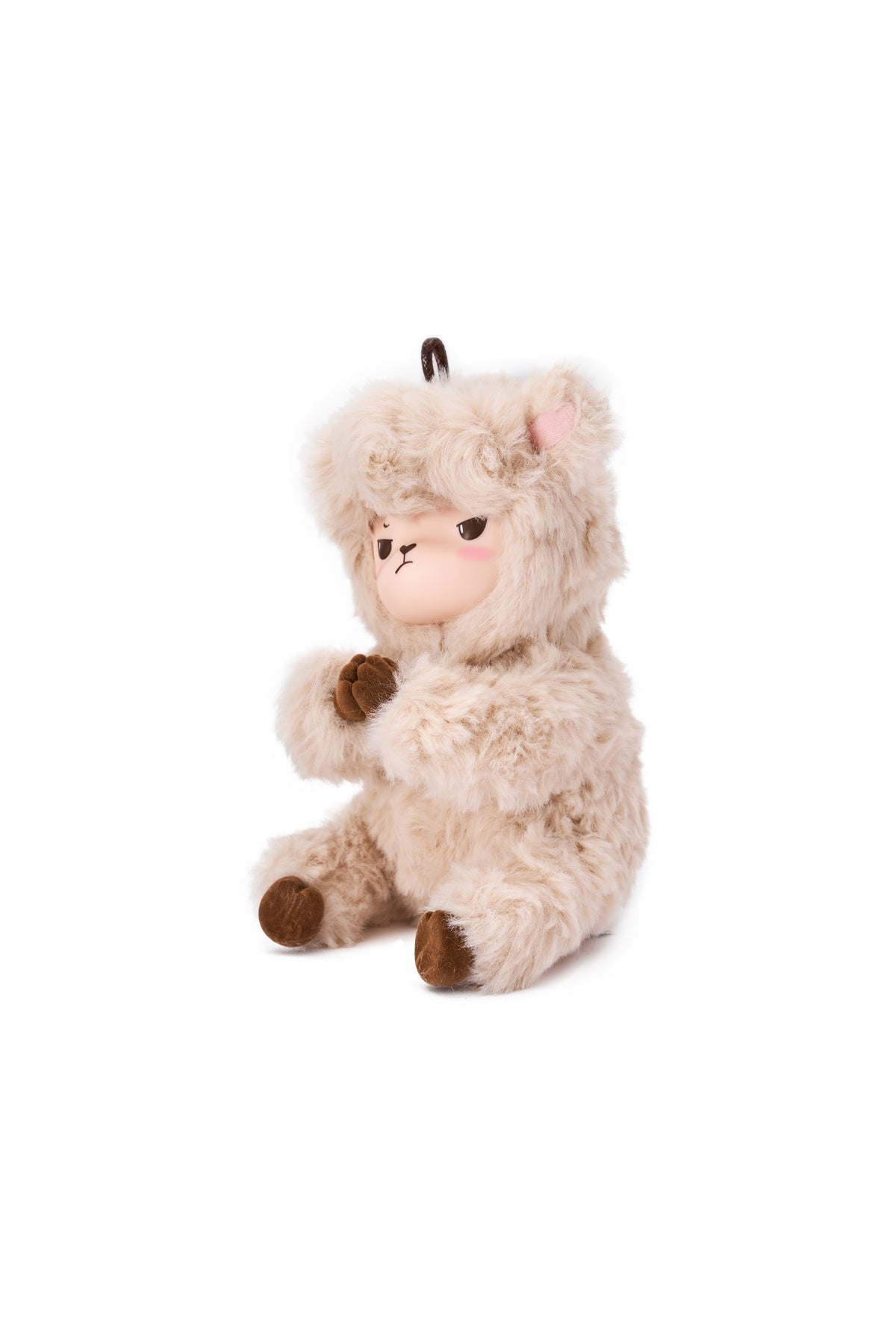 Alpakiino Original Form vinyl-face plush figure, alternate side view