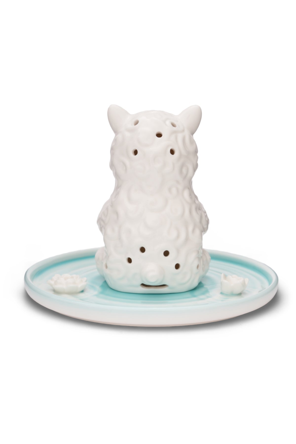 Alpakiino ceramic incense holder, back view