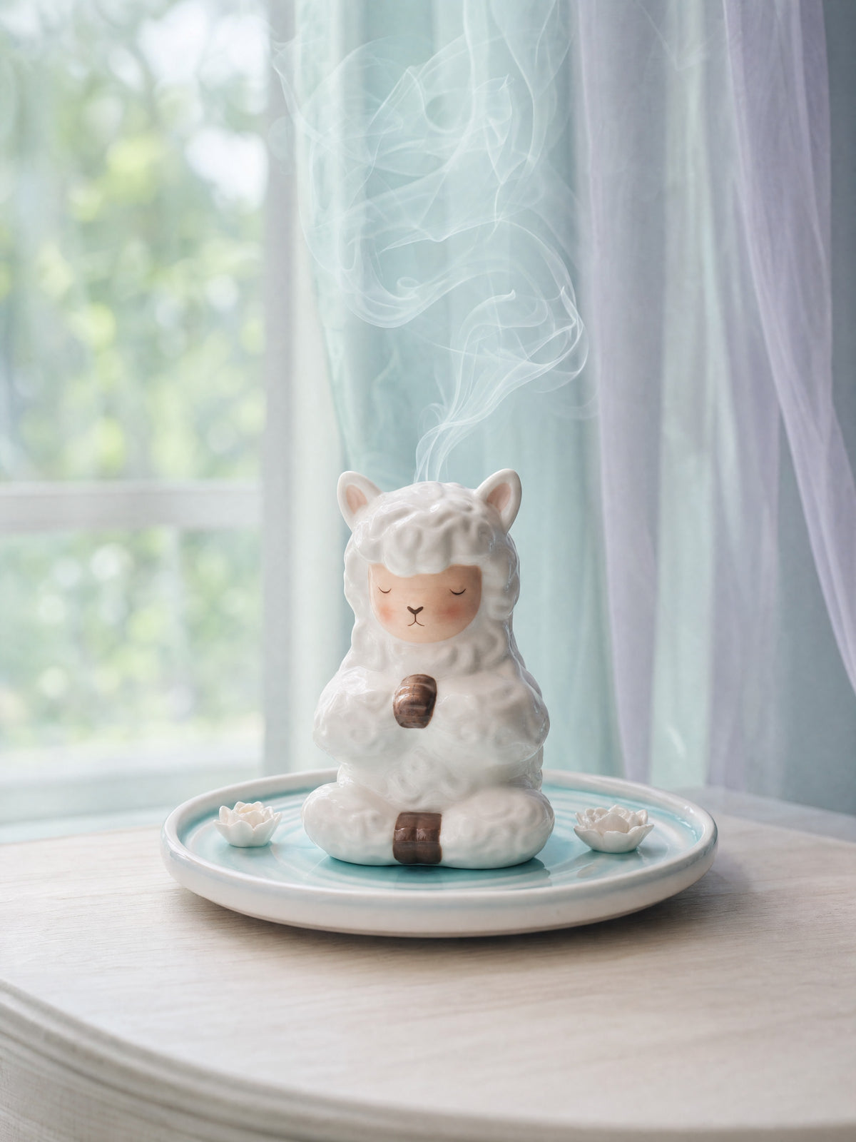 Alpakiino ceramic incense holder in a lifestyle scene