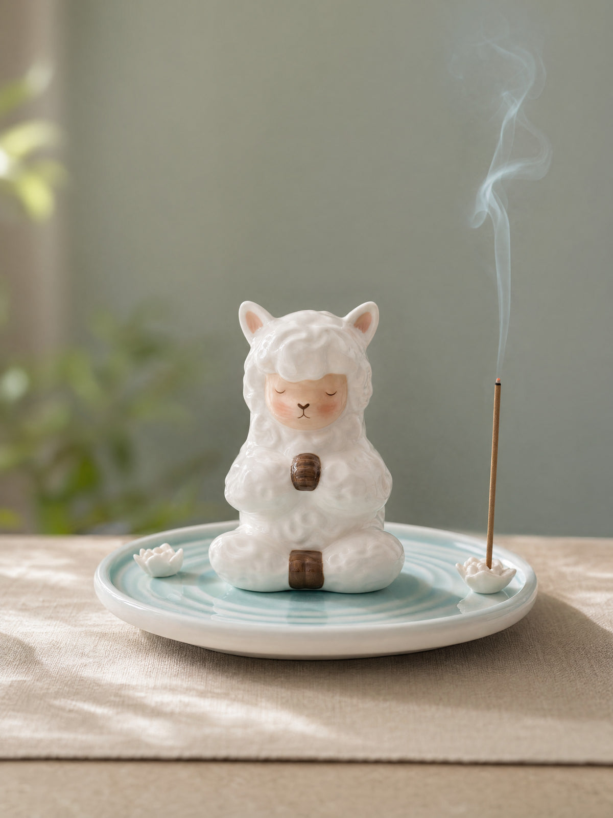 Alpakiino ceramic incense holder in a lifestyle scene