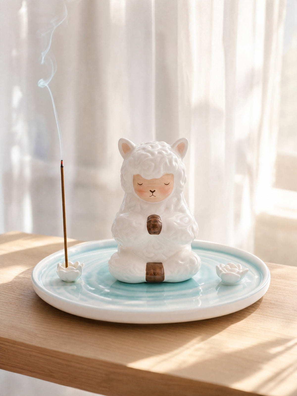 Alpakiino ceramic incense holder in a lifestyle scene